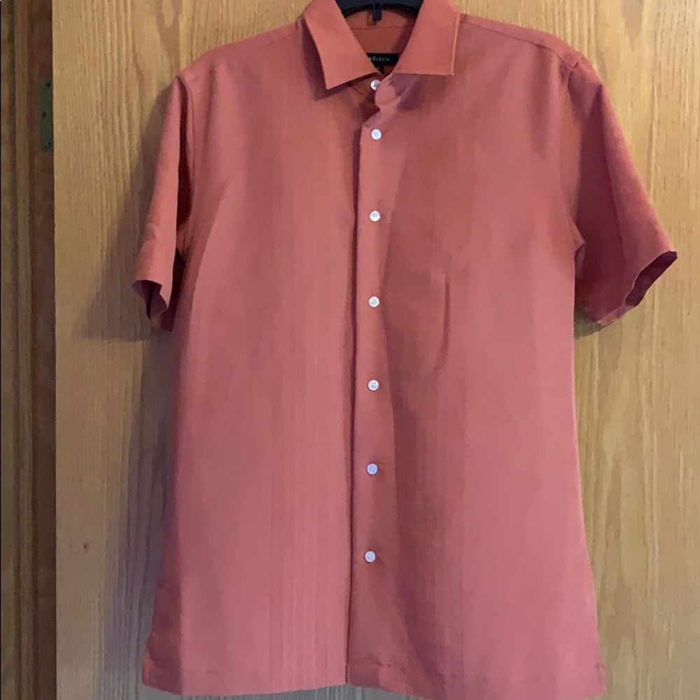 Orange Patterned Dress shirt